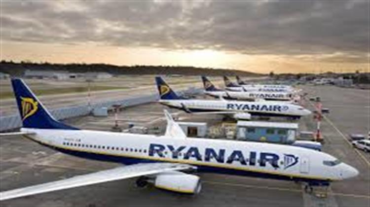 Ryanair: Ρίχνει τον Πήχυ για τον Αριθμό Επιβατών ως το Μάρτιο του 2021